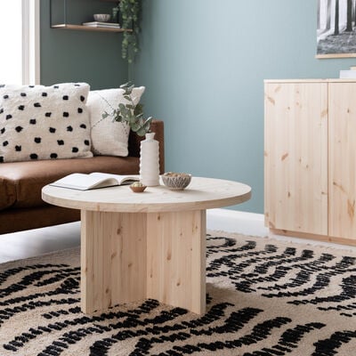 Havu pyöreä sohvapöytä Ø80 cm hiekka, asiakaspalautus